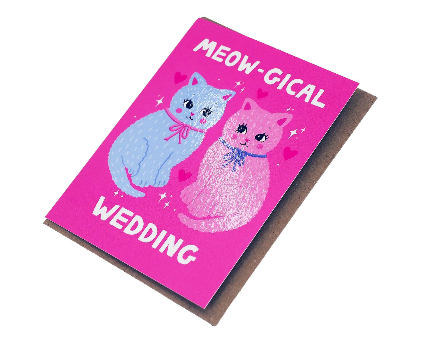 Meow-gical Wedding Cute Cate Wedding mini card