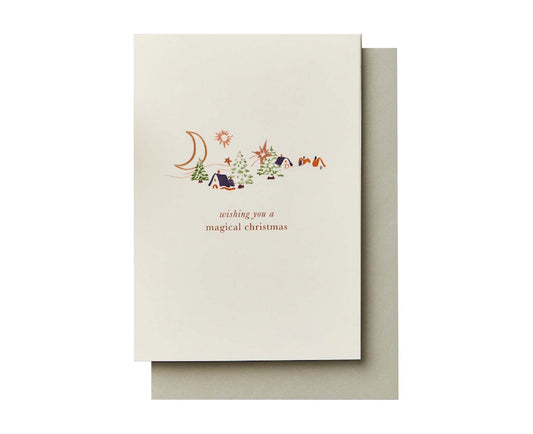 Wishing You A Magical Christmas Illustrated Christmas card