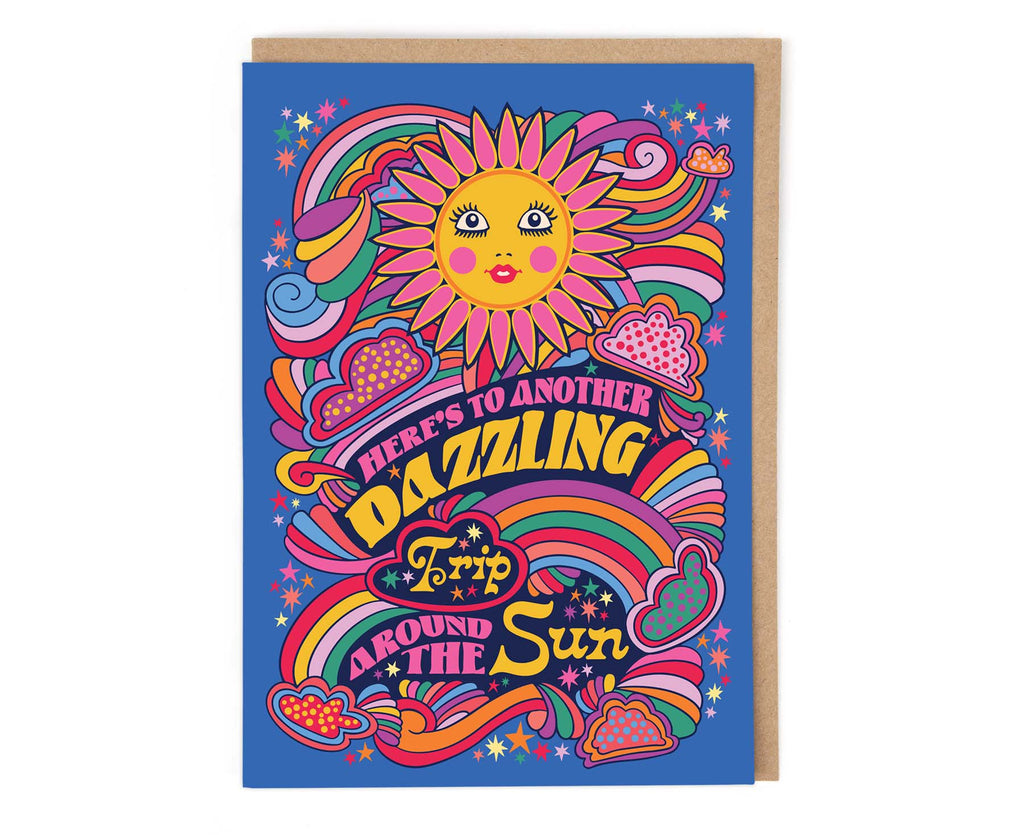 Dazzling Trip Around The Sun Birthday Card