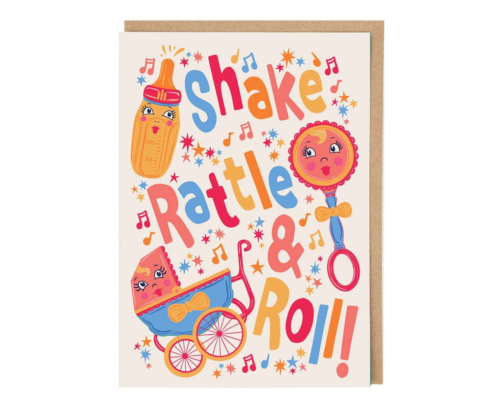 Shake Rattle & Roll New Baby Card