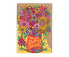 Blooming Wonderful Psychedelic Flowers Cutout Card
