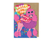 Happy Birthday Fancy Bitch Poodle Cutout Birthday Card