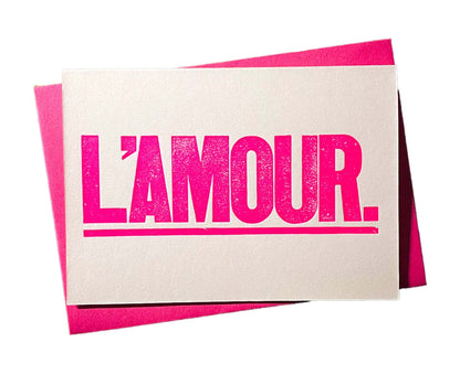 L'Amour Letterpress Valentines / Anniversary Card