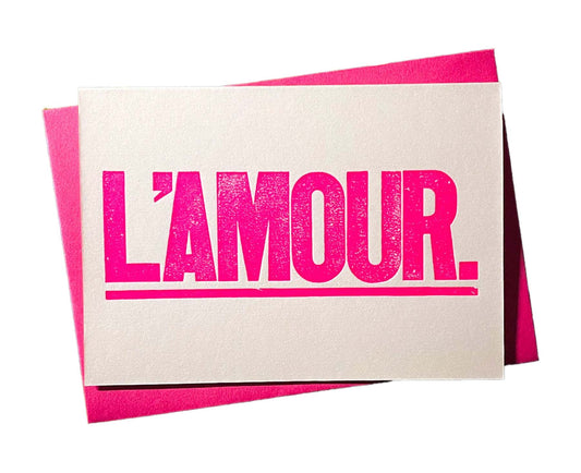 L'Amour Letterpress Valentines / Anniversary Card
