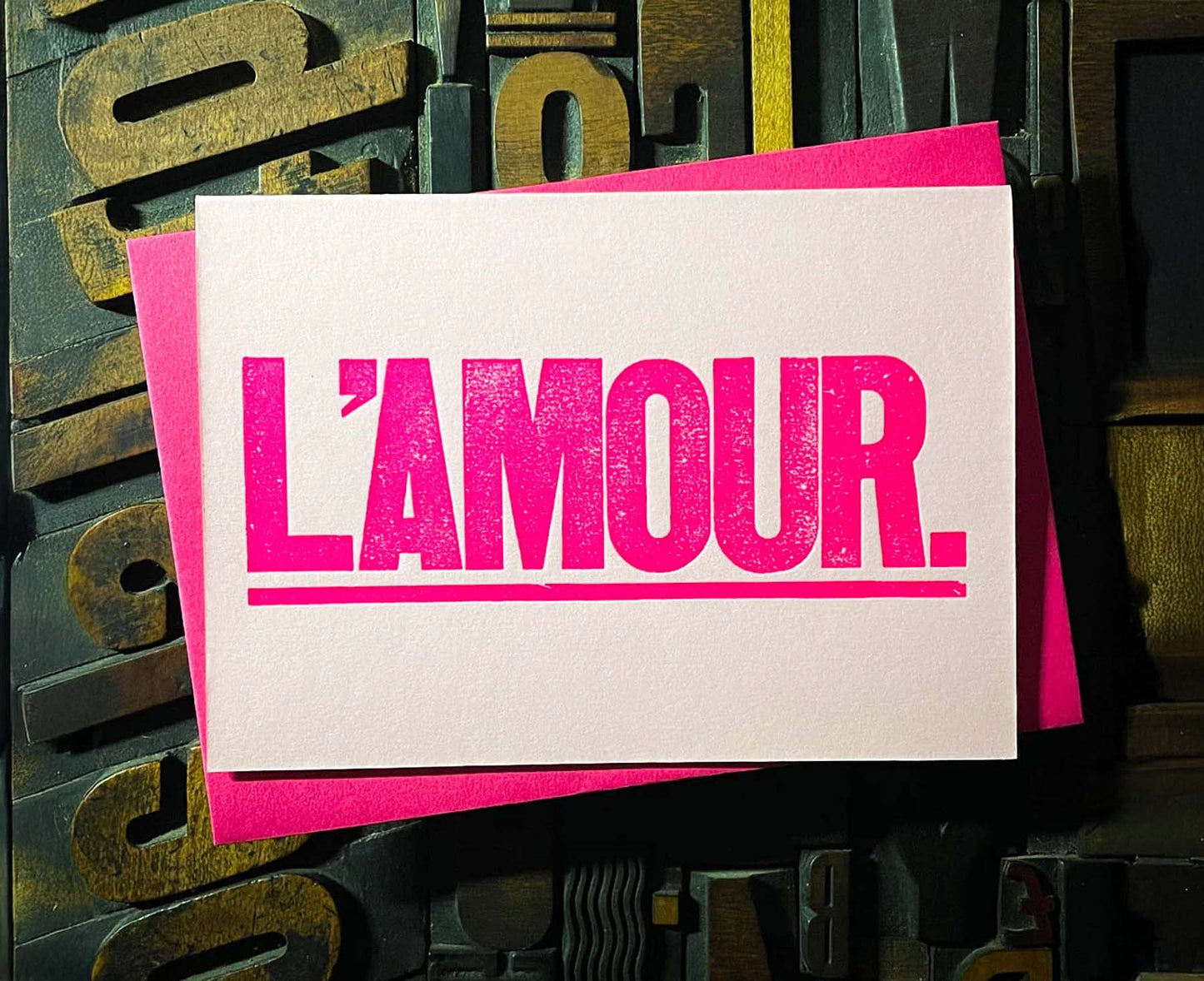L'Amour Letterpress Valentines / Anniversary Card