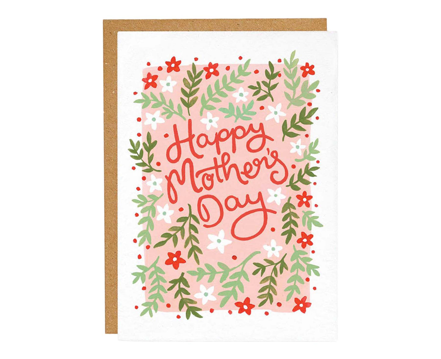 Pink and Red Floral 'Happy Mother's Day' Card