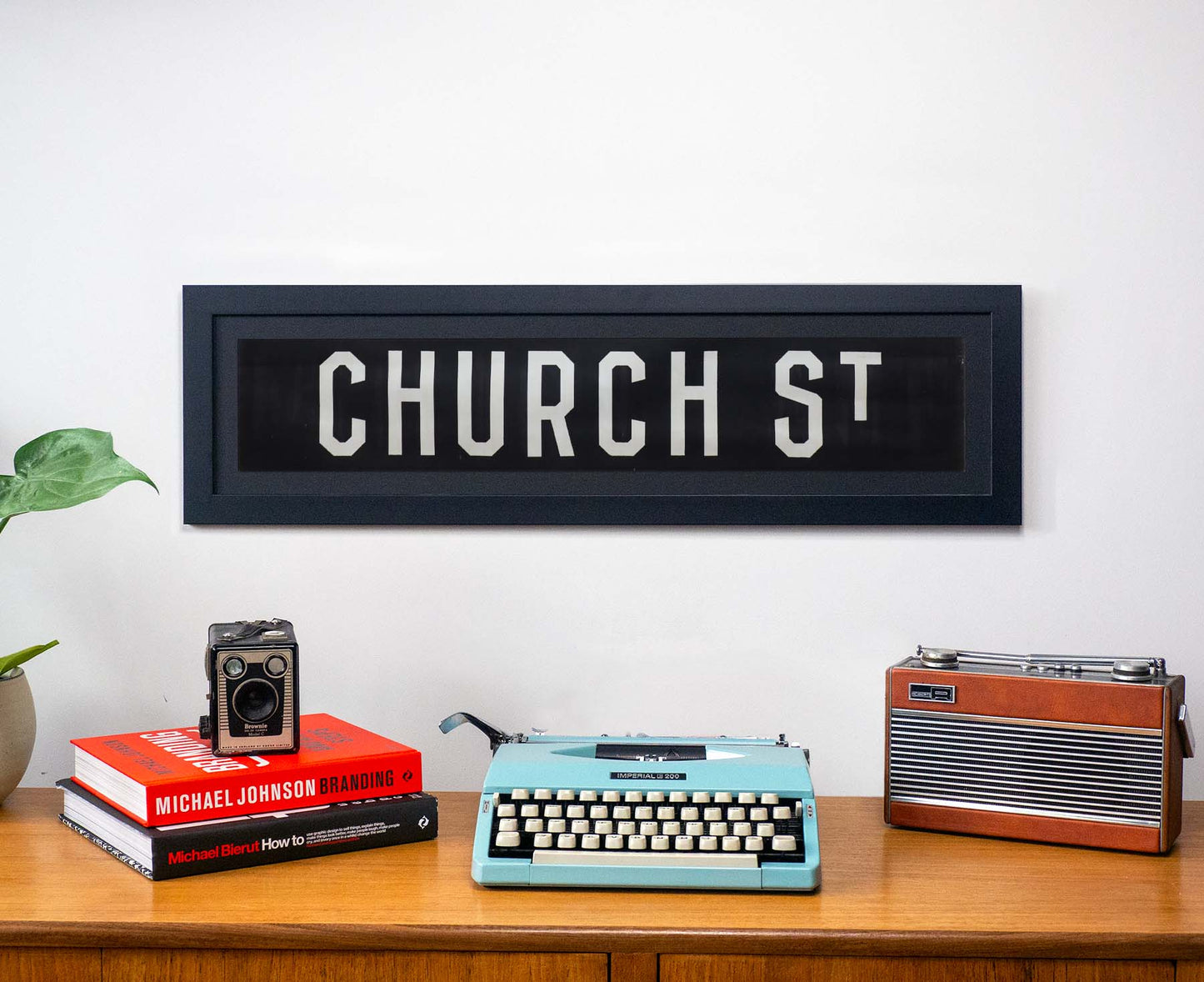 Church Street 1960s Framed Bus Blind