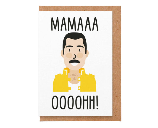 MAMA OOOH Freddie Mercury Mothers Day Card