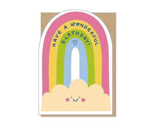 Wonderful Birthday Rainbow Die Cut Birthday Card