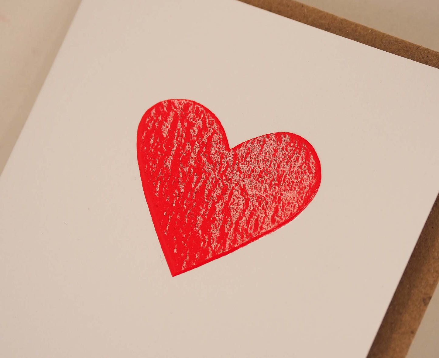 Heart embossed mini card
