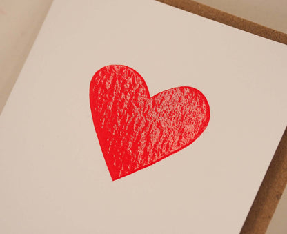 Heart embossed mini card