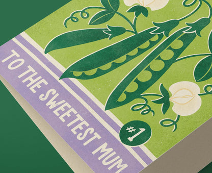 Hap-Pea Mother's Day Sweetpea Vintage Seed Packet Mother's Day Card