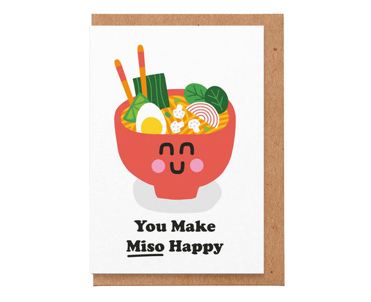 You Make Miso Happy Valentines Card