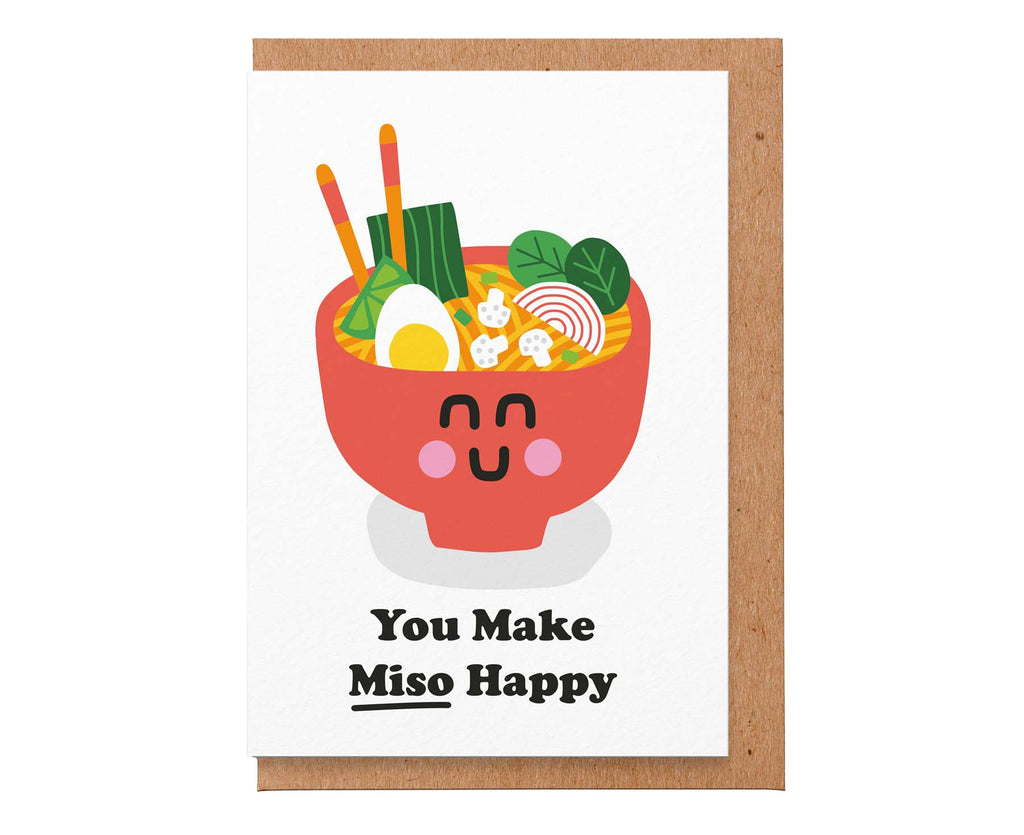 You Make Miso Happy Valentines Card