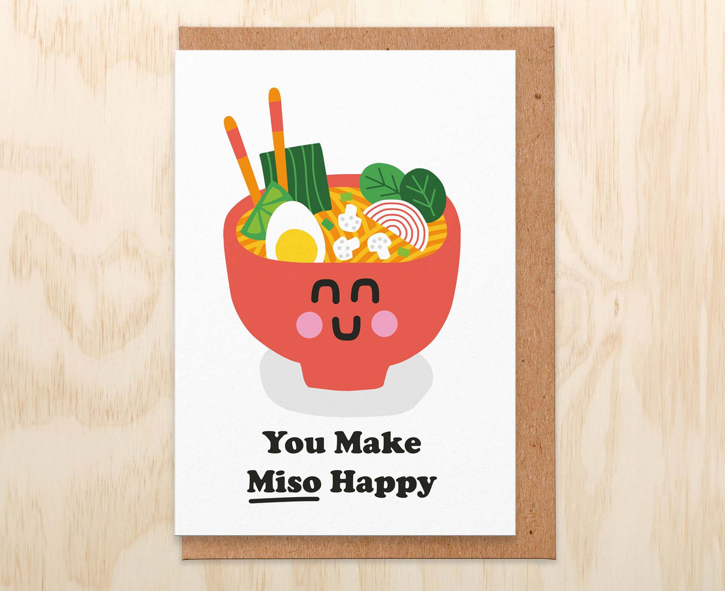 You Make Miso Happy Valentines Card