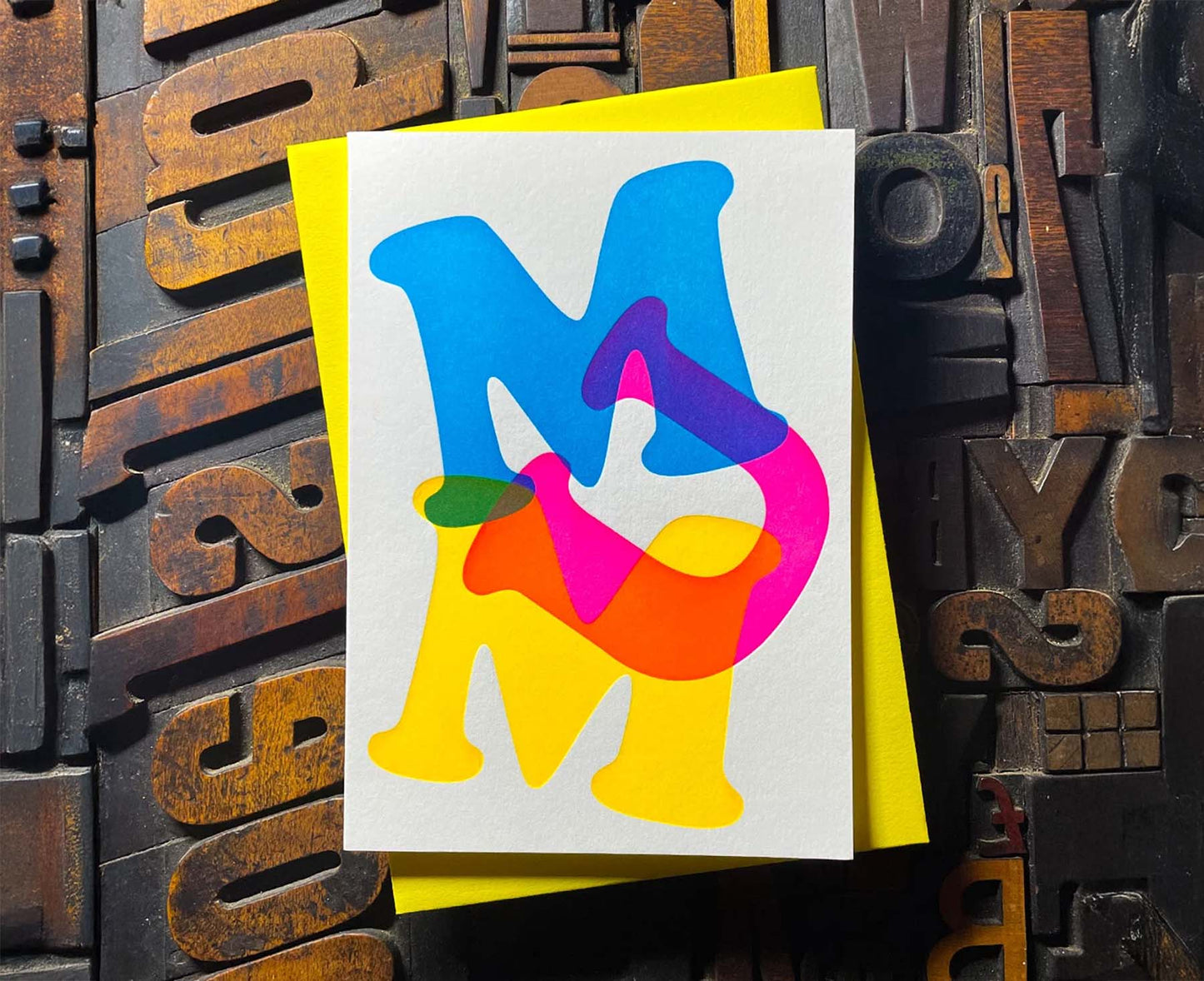 Mum Typography Letterpress Mother's Day Card