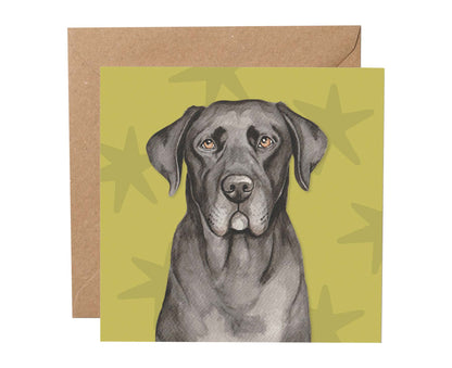 Max Black Labrador Dog Card