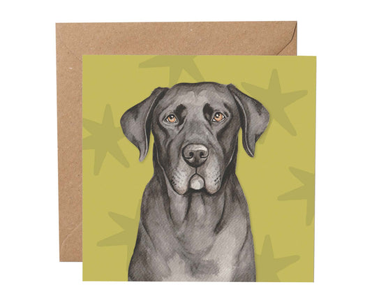 Max Black Labrador Dog Card