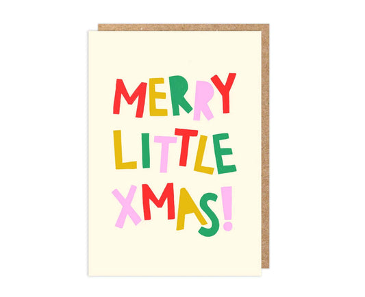 Merry Little Xmas! Typographic Christmas Card