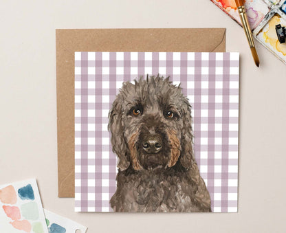 Monty Labradoodle Dog Card
