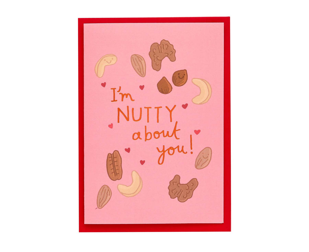 Nutty About You Gold Foiled Anniversary / Valentine's Card