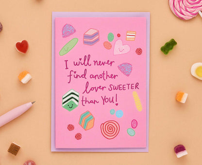 Sweet Lover Pink Foiled Anniversary / Valentine's Card 