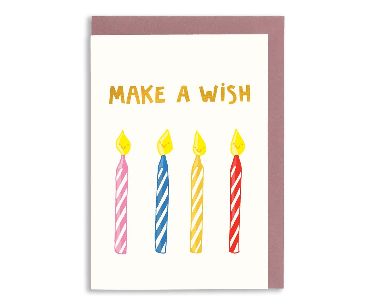 Make A Wish Birthday Candles Foiled Birthday Card