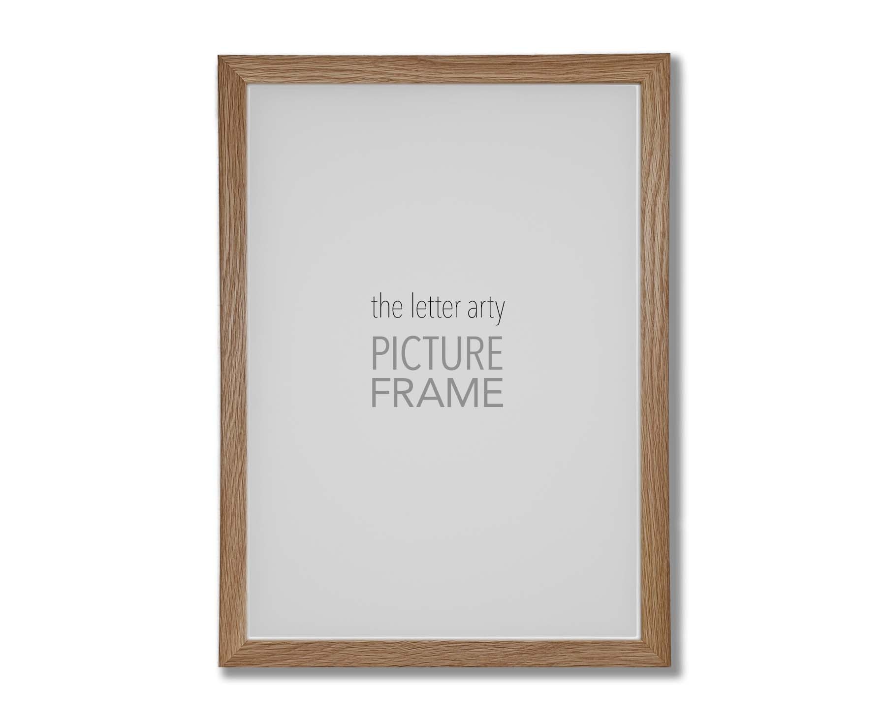 Ordinary Photo Frame Natural Solid Oak Picture Frame – The Letter Arty