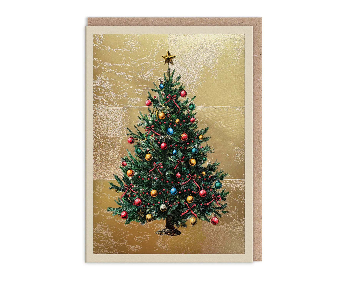 Pack of 9 Natural World Gold Foiled Charity Christmas Cards