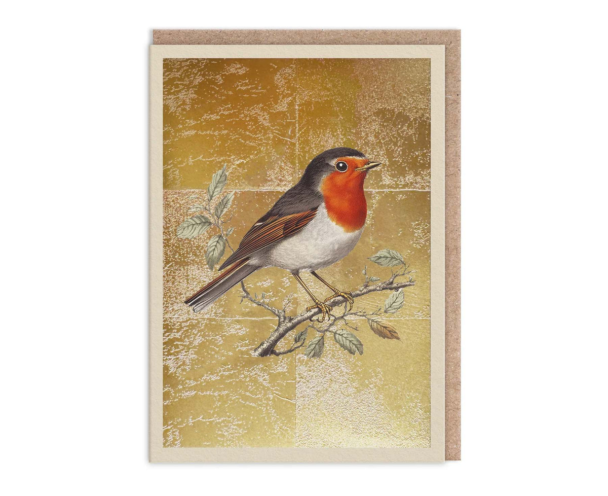 Pack of 9 Natural World Gold Foiled Charity Christmas Cards