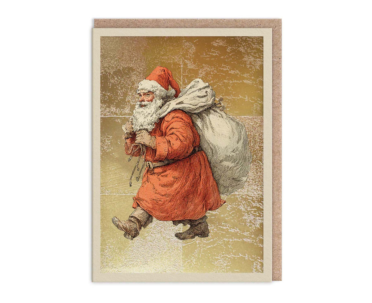 Pack of 9 Natural World Gold Foiled Charity Christmas Cards