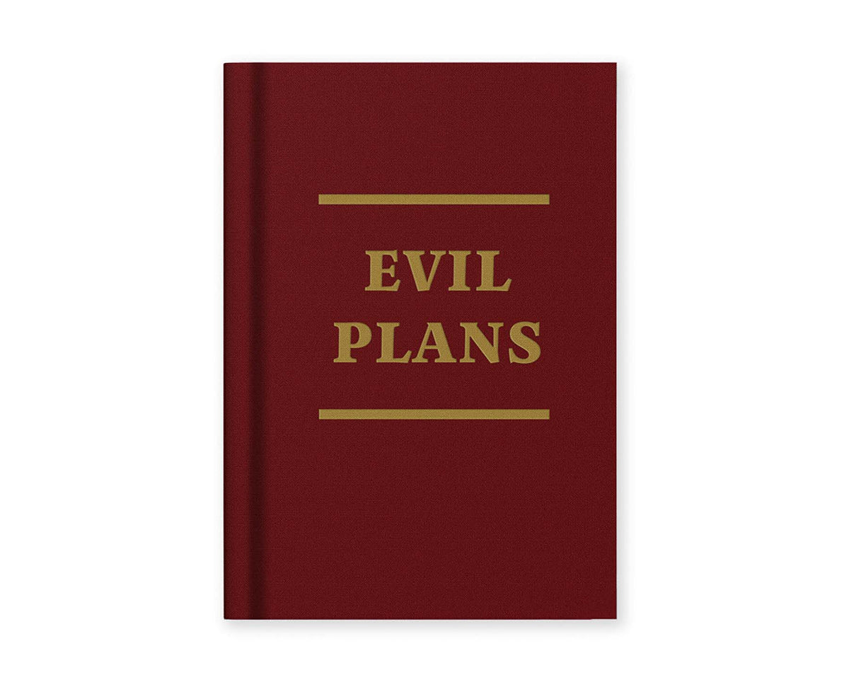 Evil Plans A7 Fabric Hardback Notebook