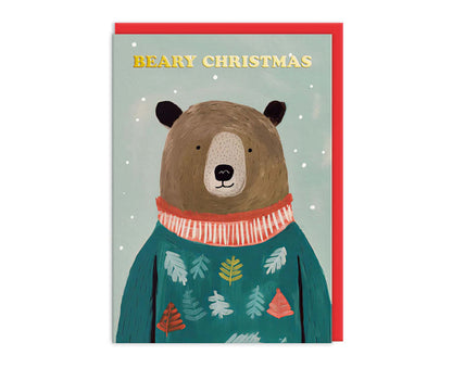 Pack of 9 Festive Bears Beary Christmas Charity Christmas Cards