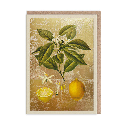 Lemons Gold Foiled Art Card