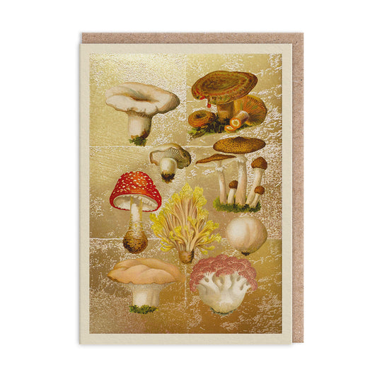 Fungi Collection Gold Foiled Art Card