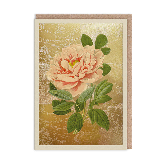 Tree Peony Gold Foiled Art Card