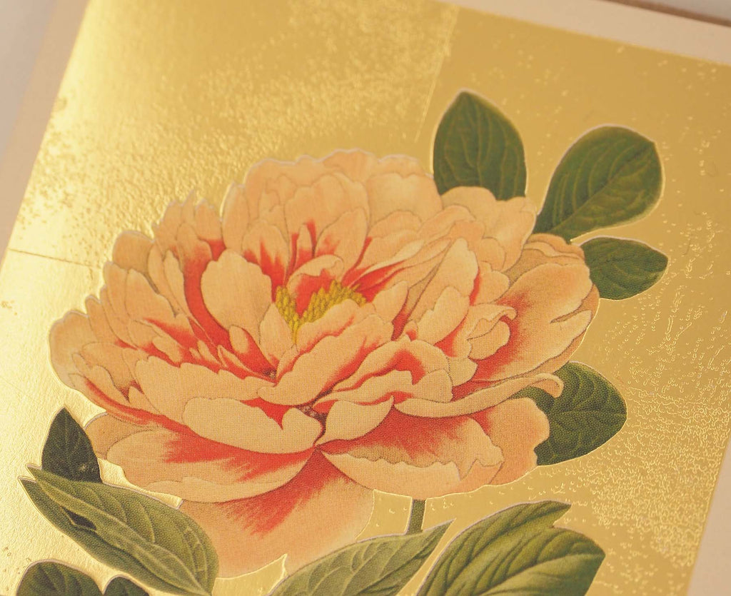 Tree Peony Gold Foiled Art Card