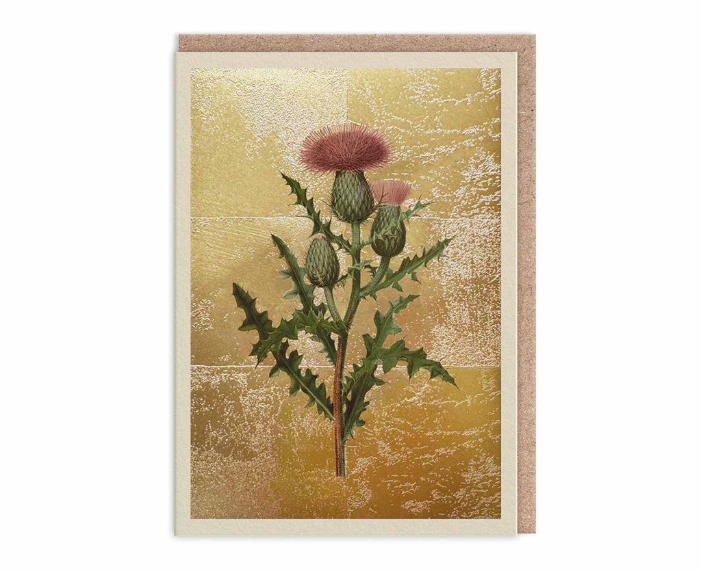 Thistle Gold Foiled Art Card