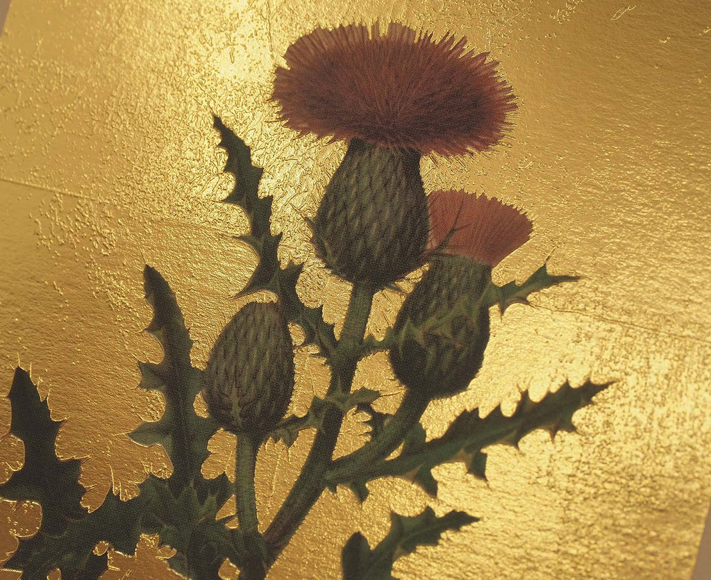 Thistle Gold Foiled Art Card
