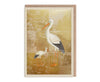 Mother & Baby Stork Gold Foiled Art Card
