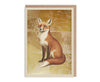 Red Fox Gold Foiled Art Card