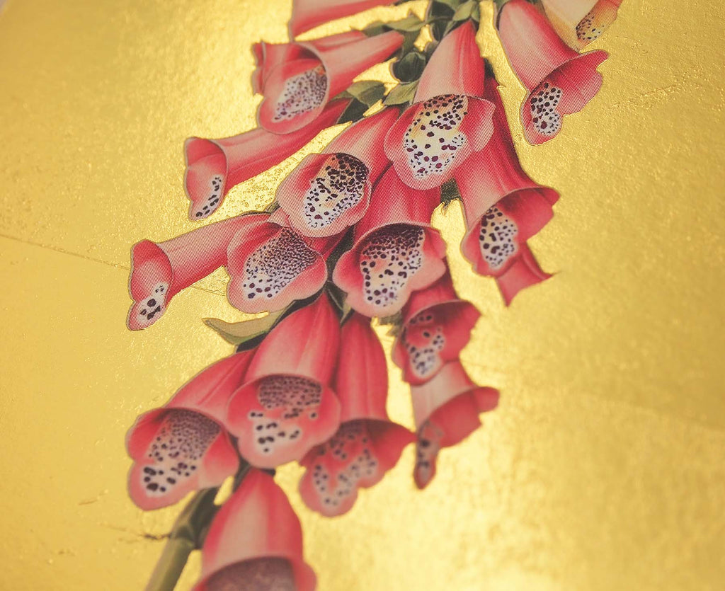 Foxglove Gold Foiled Art Card