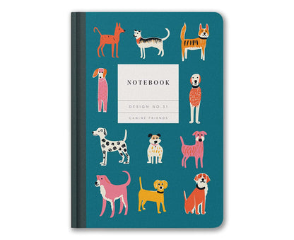 Canine Friends Dog A5 Hardback Lined Notebook