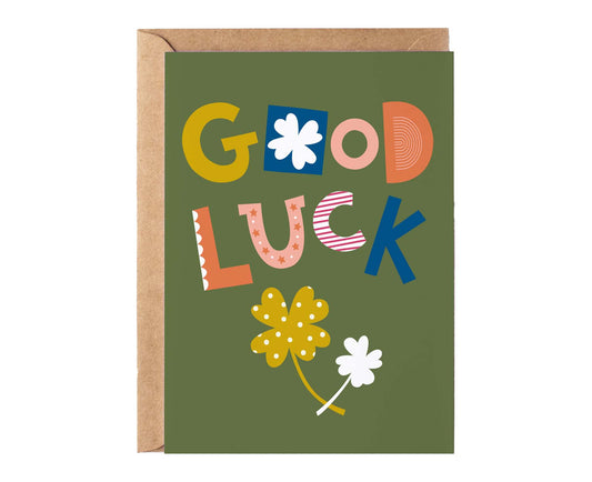 Shamrock Good Luck Card