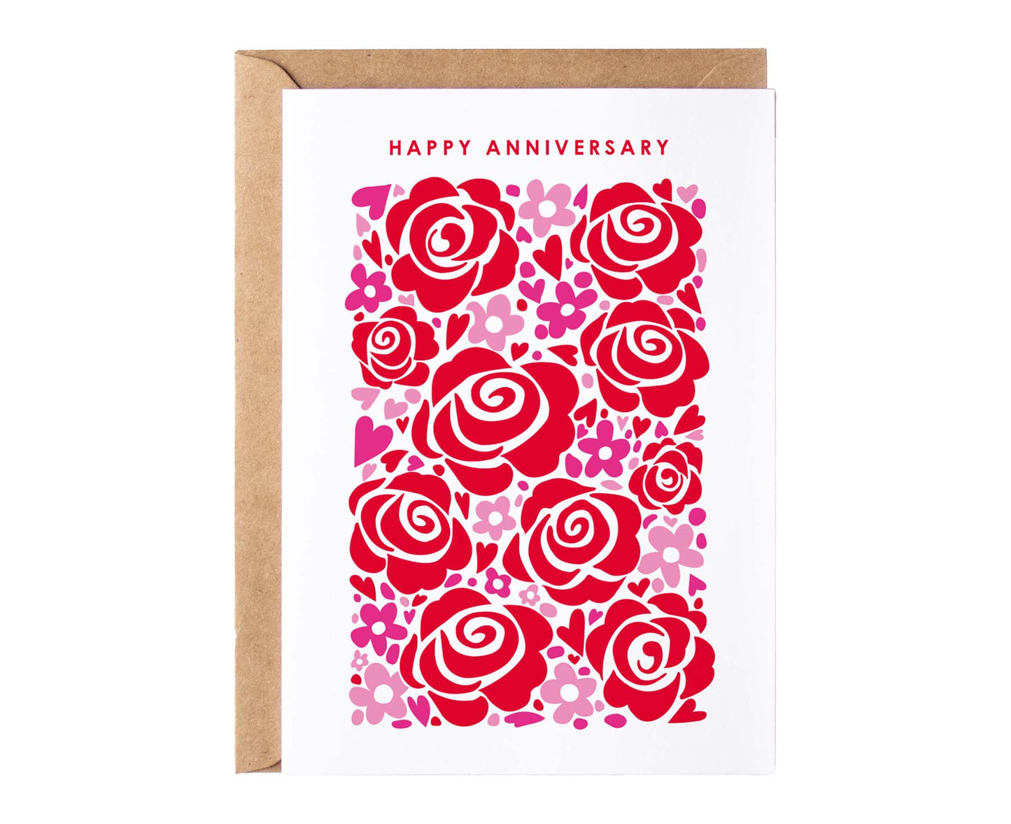 Happy Anniversary Roses Floral Anniversary Card