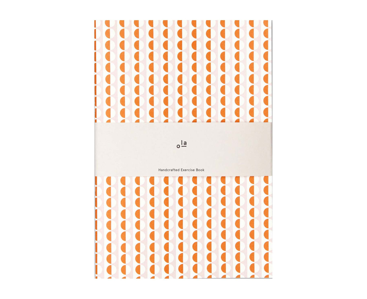 Exercise Book Orange & Pink Sophie Print- plain pages