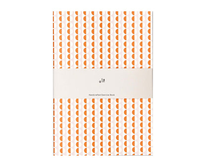 Exercise Book Orange & Pink Sophie Print- plain pages