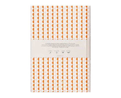 Exercise Book Orange & Pink Sophie Print- plain pages