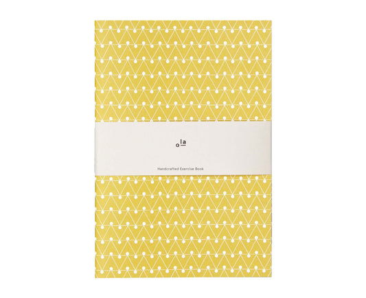 Exercise Book Leaf Green Dash Print - plain pages