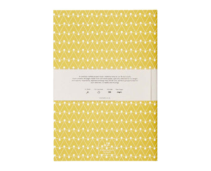 Exercise Book Leaf Green Dash Print - plain pages